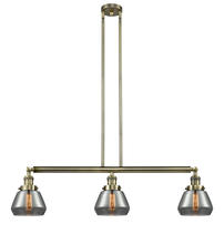 Innovations Lighting 213-AB-G173-LED - Fulton - 3 Light - 39 inch - Antique Brass - Stem Hung - Adjustable Island Light