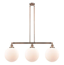 Innovations Lighting 213-AC-G201-12-LED - Beacon - 3 Light - 44 inch - Antique Copper - Stem Hung - Adjustable Island Light