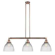 Innovations Lighting 213-AC-G222-LED - Seneca Falls - 3 Light - 39 inch - Antique Copper - Stem Hung - Adjustable Island Light