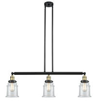 Innovations Lighting 213-BAB-G182-LED - Canton - 3 Light - 39 inch - Black Antique Brass - Stem Hung - Adjustable Island Light