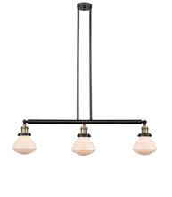 Innovations Lighting 213-BAB-G321-LED - Olean - 3 Light - 39 inch - Black Antique Brass - Stem Hung - Adjustable Island Light