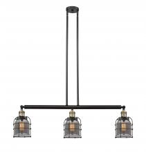 Innovations Lighting 213-BAB-G53-CE-LED - Bell Cage - 3 Light - 39 inch - Black Antique Brass - Stem Hung - Adjustable Island Light