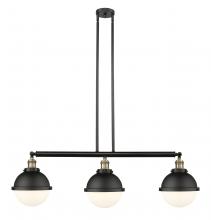 Innovations Lighting 213-BAB-HFS-81-BK-LED - Hampden - 3 Light - 42 inch - Black Antique Brass - Stem Hung - Adjustable Island Light