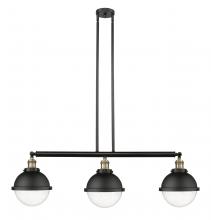 Innovations Lighting 213-BAB-HFS-84-BK-LED - Hampden - 3 Light - 42 inch - Black Antique Brass - Stem Hung - Adjustable Island Light