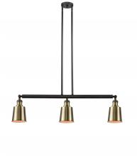 Innovations Lighting 213-BAB-M9-AB-LED - Addison - 3 Light - 38 inch - Black Antique Brass - Stem Hung - Adjustable Island Light