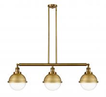 Innovations Lighting 213-BB-HFS-82-BB-LED - Hampden - 3 Light - 42 inch - Brushed Brass - Stem Hung - Adjustable Island Light