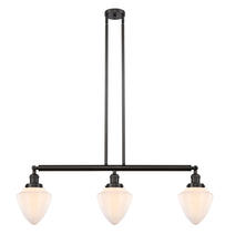 Innovations Lighting 213-OB-G661-7-LED - Bullet - 3 Light - 38 inch - Oil Rubbed Bronze - Stem Hung - Adjustable Island Light