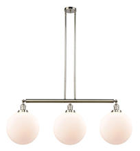 Innovations Lighting 213-PN-G201-12-LED - Beacon - 3 Light - 44 inch - Polished Nickel - Stem Hung - Adjustable Island Light