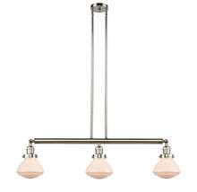 Innovations Lighting 213-PN-G321-LED - Olean - 3 Light - 39 inch - Polished Nickel - Stem Hung - Adjustable Island Light