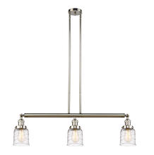 Innovations Lighting 213-PN-G513-LED - Bell - 3 Light - 38 inch - Polished Nickel - Stem Hung - Adjustable Island Light