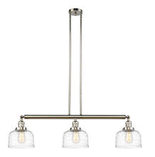 Innovations Lighting 213-PN-G713-LED - Bell - 3 Light - 41 inch - Polished Nickel - Stem Hung - Adjustable Island Light