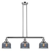 Innovations Lighting 213-PN-G73-LED - Bell - 3 Light - 41 inch - Polished Nickel - Stem Hung - Adjustable Island Light