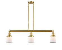 Innovations Lighting 213-SG-G181S-LED - Canton - 3 Light - 39 inch - Satin Gold - Stem Hung - Adjustable Island Light