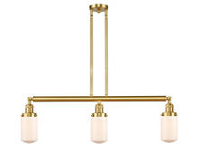 Innovations Lighting 213-SG-G311-LED - Dover - 3 Light - 37 inch - Satin Gold - Stem Hung - Adjustable Island Light