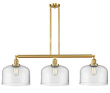 Innovations Lighting 213-SG-G72-L - Bell - 3 Light - 42 inch - Satin Gold - Stem Hung - Adjustable Island Light