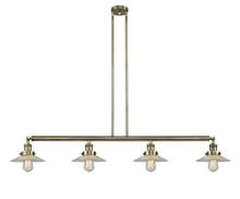 Innovations Lighting 214-AB-G2-LED - Halophane - 4 Light - 53 inch - Antique Brass - Stem Hung - Adjustable Island Light