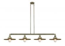 Innovations Lighting 214-AB-MFR-AB-12-LED - Appalachian - 4 Light - 57 inch - Antique Brass - Stem Hung - Adjustable Island Light