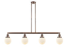 Innovations Lighting 214-AC-G201-6-LED - Beacon - 4 Light - 51 inch - Antique Copper - Stem Hung - Island Light