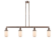 Innovations Lighting 214-AC-G311-LED - Dover - 4 Light - 49 inch - Antique Copper - Stem Hung - Island Light