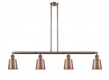 Innovations Lighting 214-AC-M9-AC-LED - Addison - 4 Light - 50 inch - Antique Copper - Stem Hung - Island Light