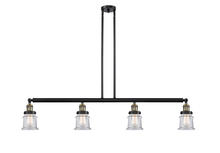 Innovations Lighting 214-BAB-G182S-LED - Canton - 4 Light - 51 inch - Black Antique Brass - Stem Hung - Adjustable Island Light