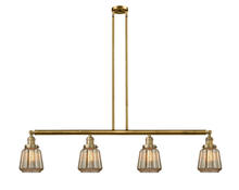 Innovations Lighting 214-BB-G146 - Chatham - 4 Light - 51 inch - Brushed Brass - Stem Hung - Adjustable Island Light