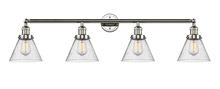 Innovations Lighting 215-PN-G44 - Cone - 4 Light - 44 inch - Polished Nickel - Adjustable Bath Vanity Light