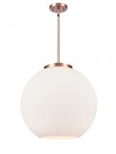 Innovations Lighting 221-1S-AC-G121-18-LED - Athens - 1 Light - 18 inch - Antique Copper - Stem Hung - Pendant