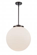 Innovations Lighting 221-1S-OB-G201-16-LED - Beacon - 1 Light - 16 inch - Oil Rubbed Bronze - Stem Hung - Pendant