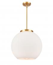 Innovations Lighting 221-1S-SG-G121-16-LED - Athens - 1 Light - 16 inch - Satin Gold - Stem Hung - Pendant