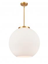 Innovations Lighting 221-1S-SG-G121-18-LED - Athens - 1 Light - 18 inch - Satin Gold - Stem Hung - Pendant
