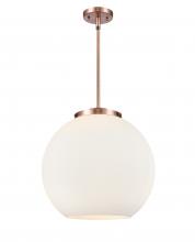 Innovations Lighting 221-3S-AC-G121-16-LED - Athens - 3 Light - 16 inch - Antique Copper - Cord hung - Pendant