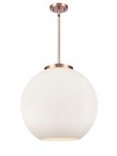 Innovations Lighting 221-3S-AC-G121-18-LED - Athens - 3 Light - 18 inch - Antique Copper - Cord hung - Pendant