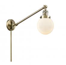 Innovations Lighting 237-AB-G201-6-LED - Beacon - 1 Light - 6 inch - Antique Brass -Adjustable Swing Arm