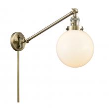 Innovations Lighting 237-AB-G201-8-LED - Beacon - 1 Light - 8 inch - Antique Brass -Adjustable Swing Arm