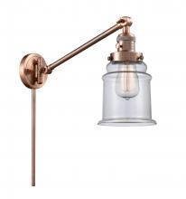Innovations Lighting 237-AC-G182-LED - Canton - 1 Light - 8 inch - Antique Copper -Adjustable Swing Arm