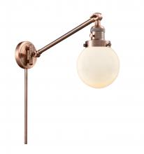 Innovations Lighting 237-AC-G201-6-LED - Beacon - 1 Light - 6 inch - Antique Copper -Adjustable Swing Arm