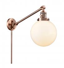 Innovations Lighting 237-AC-G201-8-LED - Beacon - 1 Light - 8 inch - Antique Copper -Adjustable Swing Arm