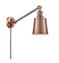 Innovations Lighting 237-AC-M9-AC-LED - Addison - 1 Light - 8 inch - Antique Copper -Adjustable Swing Arm