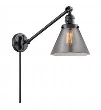 Innovations Lighting 237-BK-G43-LED - Cone - 1 Light - 8 inch - Matte Black -Adjustable Swing Arm