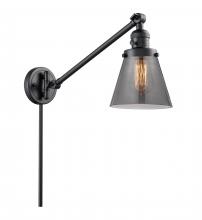 Innovations Lighting 237-BK-G63-LED - Cone - 1 Light - 8 inch - Matte Black -Adjustable Swing Arm