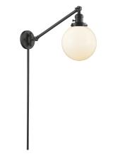 Innovations Lighting 237-OB-G201-8-LED - Beacon - 1 Light - 8 inch - Oil Rubbed Bronze -Adjustable Swing Arm