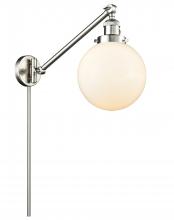 Innovations Lighting 237-SN-G201-8-LED - Beacon - 1 Light - 8 inch - Brushed Satin Nickel -Adjustable Swing Arm
