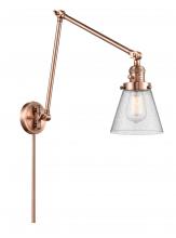 Innovations Lighting 238-AC-G64-LED - Cone - 1 Light - 8 inch - Antique Copper -Adjustable Swing Arm