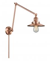Innovations Lighting 238-AC-M3-LED - Railroad - 1 Light - 8 inch - Antique Copper -Adjustable Swing Arm