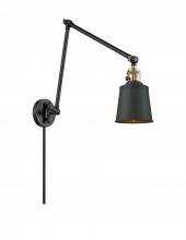 Innovations Lighting 238-BAB-M9-BK-LED - Addison - 1 Light - 8 inch - Black Antique Brass -Adjustable Swing Arm