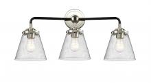 Innovations Lighting 284-3W-BPN-G64-LED - Cone - 3 Light - 24 inch - Black Polished Nickel - Bath Vanity Light