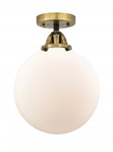 Innovations Lighting 288-1C-BAB-G201-10-LED - Beacon - 1 Light - 10 inch - Black Antique Brass - Semi-Flush Mount
