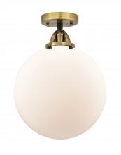 Innovations Lighting 288-1C-BAB-G201-12-LED - Beacon - 1 Light - 12 inch - Black Antique Brass - Semi-Flush Mount