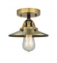 Innovations Lighting 288-1C-BAB-M4-AB-LED - Railroad - 1 Light - 8 inch - Black Antique Brass - Semi-Flush Mount
